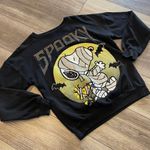 Snoopy peanuts spooky embellished beaded black sweatshirt halloween mummy‎ XXL Size 2X Photo 0