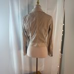 BLANK NYC x Anthropologie Ivory Perforated Moto Jacket NWT Petite Small SP Photo 2