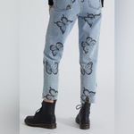 PacSun  eco butterfly print high waisted straight leg jeans with frayed hem 25 Photo 3