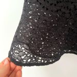 Drama Black Eyelet Floral Pencil Skirt Size 4 Photo 3