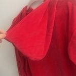 Juicy Couture Red Velour Cropped Pullover Hoodie Bling Crystals Y2K size medium Photo 6