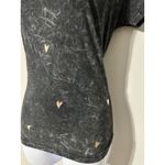 CHRLDR CHEERLEADER Acid Wash Black Doodle Hearts Tee Retro Y2K Aesthetic Size M Size M Photo 3