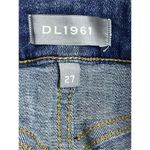 DL1961 Mara Straight Jeans 27 Ankle Mid Rise Blue Raw Hem Stretch Instasculpt Photo 7