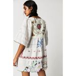 Free People NWT  x Place Nationale Fawley Mini Dress Floral Embroidery US 8-10 Photo 2