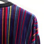 ZARA Velvet Kimono Stripe Wrap Maxi Dress Medium Purple Multi Striped Boho Spark Photo 7