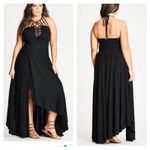 City Chic Black Plait Detail Maxi Dress Sz.XXL(24) NWT Photo 2