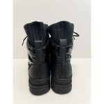 Sam Edelman Boots Size 7.5 Black Lug Sole Tabitha Lace Up Round Toe Winter Boot Photo 4
