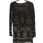 Adore Black and White Long Sleeve Dress Size M Photo 0