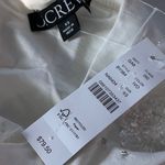 J.Crew  Cropped T-Shirt With Crochet Floral beaded Appliqués NWT Size XS Photo 2