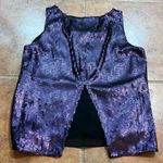 DKNY NWT  Womens Sleeveless Sequin Split-Back Top Purple Size S Photo 8