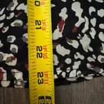 Ellison  Animal Print Blouse Size S Short Sleeve Textured Trim Photo 13