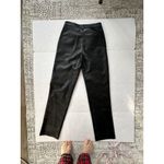 Wilfred Aritzia  Black Vegan Leather High Rise Straight Taper Leg Pants Size 2 Photo 4