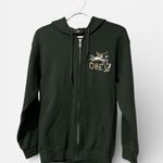Obey Watering Can 3 Cherub Forest Green Zip Hoodie from Photo 3