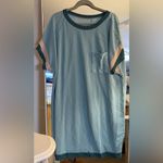 None NEW Oversized ribbed knit t-shirt Round Neck T-Shirt Dress 3X Photo 1