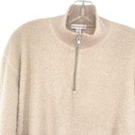 Topshop Teddy Fleece Pullover Quarter Zip Sweatshirt Photo 2
