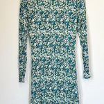 BP NWT by Nordstrom Green Floral Knit Long Sleeve V-Neck Sustainable Dress - Sma Photo 6