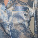 Morgan Taylor  Intimates woman pajama pants set size SMALL baby blue & white Photo 2