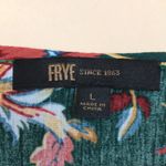 Frye Women’s Boho Floral Multi-Color Defined Waist Button-Up Long Sleeve Blouse Photo 7