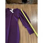Karen T Design Balloon Long Sleeve mini bodycon fitted Sweater Dress Purple S Photo 1