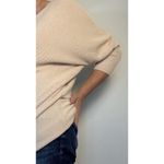 Ellen Tracy Cozy Ribbed Knit Sweater Women's Oversize Neutral Beige Top Medium Photo 1