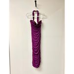 Miss Circle Halter Neck Bodycon Midi Dress with Crystal Embellishments Grapes XS Purple Photo 2