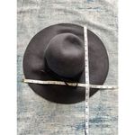 David & Young Dark Charcoal Gray Felt Wool Wide Brim Floppy Hat w Bow Gray Photo 4