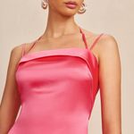 Cult Gaia | NWT Silk Shiazu Long Formal Gown Dress in Blossom Pink $1198 Large Photo 3