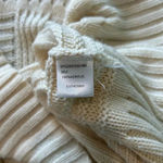 Majorelle V-Neck Sweater Off White Acrylic Chunky Knit Oversized Pullover Size S Photo 4