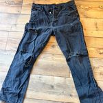 Aeropostale  Charcoal Distressed Cropped Jeans Photo 0