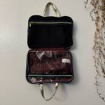 Dark Blue Travel/Cosmetic Bag with Gold Star Print, Gold Handles & Trim Gray Photo 6