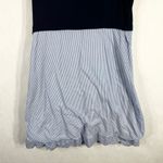 Crown & Ivy Crown Ivy Size Small Dress Sleeveless Navy Blue Pinstripe Scalloped Mini 1584‎ Photo 5