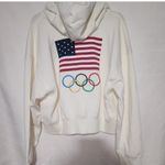 Looney Tunes United states bug bunny white women's crop top hoodie XL Photo 5