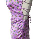 ZARA Satin Floral Midi Dress Size Large Photo 7