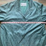 Vintage Claude Harvey Paris Teal Blue Rain Jacket Trench Coat L Green Size L Photo 3
