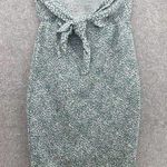 O. Vianca Women's Strapless Dress Smocked Green Micro Floral Tie Front Large Size undefined Photo 0