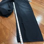 NWT MOTHER Women's The Spinner Zip Sneak Wide Leg Jeans In Magic Black Size 33 Photo 10