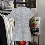 Claudie Pierlot Navy Tweed Short Sleeve Button Front Mini Dress 4 Preppy Blue Photo 9