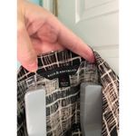 Rock & Republic Rock & Republic Womens XL Black Tan Plaid Lace Up V Neck Long Sleeve Blouse Photo 2