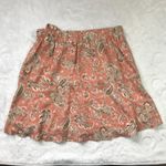 Paper Crane  Paisley Skirt Women's Small Peach, Neutral Lined Tie‎ Elastic Waist Photo 3