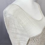 Lucky Brand  Mixed Knit Lightweight Wool Cotton Sweater Top Womens Size L Photo 5