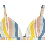Hollister Yellow Blue Multi Striped Bikini Top Size Large Photo 0