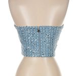 Rotate Blue Sparkly Cropped Bustier Photo 1