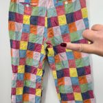 Brooks Brothers  Womens Straight Leg Pants Multicolor Geometric Pockets Patches 6 Photo 4