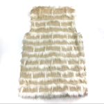 Forever 21 Ivory Long Faux Fur Vest Photo 4