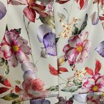 ECI New York Cold Shoulder Floral Zip Up Shiny Knee Length Midi Dress Size 6 Photo 5