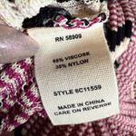 Chelsea and Violet Crochet Knit Dress in Purple Black & Cream Chevron Stripe M Photo 8