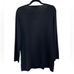 Misook  Black V-Neck‎ Rhinestone Embellished Knit Sweater Top Size MEDIUM Photo 1