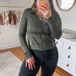 Zella  green cropped zip up jacket Photo 0