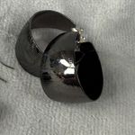 Pierced Earrings 3 Pair Dark Color Shade Hoop Drop Dangle Goth Metal Beaded Black Photo 2