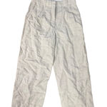 Wilfred The Effortless Pant Cropped High Rise Wide Leg Beige Linen Blend Size 6 Photo 0